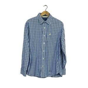 American Eagle Outfitters Vintage Fit Men’s Blue Plaid Long Sleeve Shirt Size XL